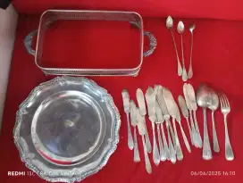 Seperangkat alat dapur jadul lapis perak