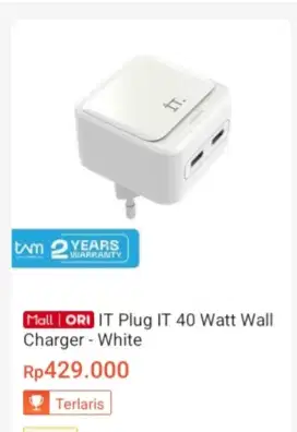 charger internasional garansi 2 tahun tam