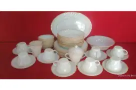 Set dinner milky Anchor Hocking USA