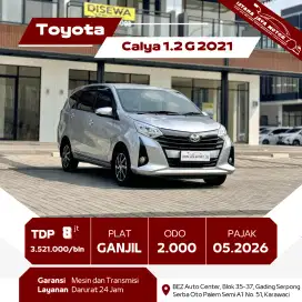KM RENDAH 2RB TOYOTA CALYA 1.2 G AT 2021