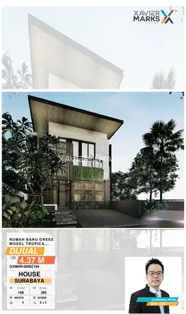Rumah Baru Citraland model Tropical luas 168m2 dekat Gwalk 4 menit