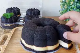 Terima pesanan bolu ketan hitam saus keju lumer