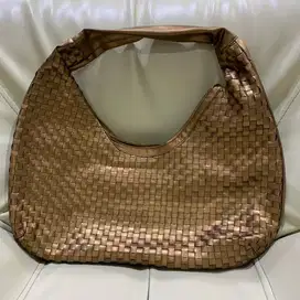 Shiny Gold Soft Woven Bag