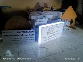 Huruf timbul nyala dan tidak nyala