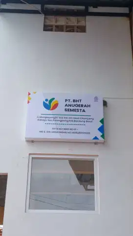 huruf timbul nyala dan rangka