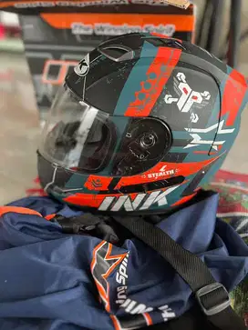 helm fullface ink stealth emerland new XL gag jadi pakai