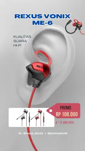 Earphone rexus vonix Me-6