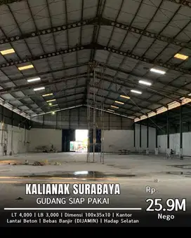 GUDANG KALIANAK MURAH DEKAT TOL DAN PELABUHAN
