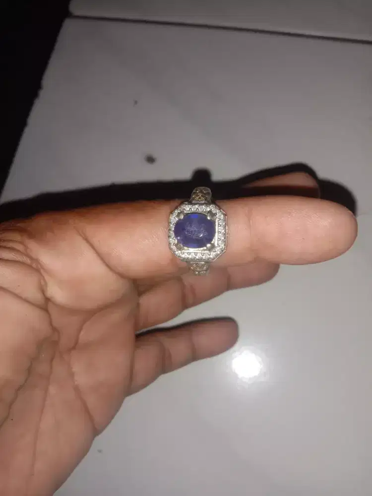 Cincin blue safir afrika