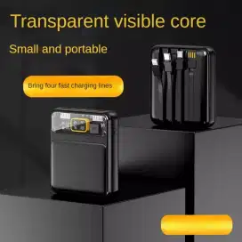 Power Bank 20000mAh Fast Charging 4in1 Cable Dual USB Port