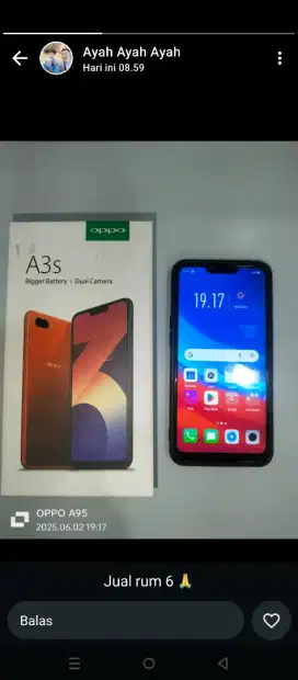 Jual Hp Oppo a 3 s