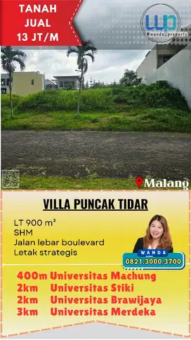 Dijual Tanah Lokasi Premium Boulevard Puncak Tidar Malang