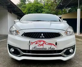 Mitsubishi Mirage Exceed 1.2AT 2016 Putih Km low record istimewa!