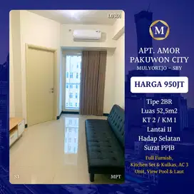Apartemen Amor Pakuwon City Mall 2BR Surabaya Timur dkt ITS MERR