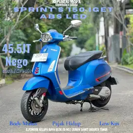 PIAGGIO VESPA SPRINT S 150 IGET ABS LED TAHUN 2019 GOOD CONDITION