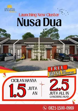 Hanya 2,5 Juta All-in Bisa Memiliki Rumah Cluster