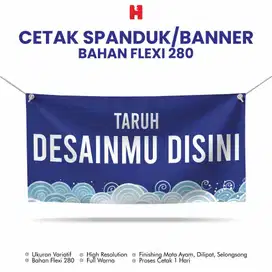 Cetak Spanduk / Banner Bahan Flexi 280