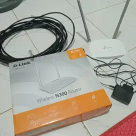Router TPLink dan Dlink bonus kabel lan 10 meter
