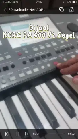 Dijual keyboard Korg Pa 600 V2 bekas masih segel Garansi 1 bulan