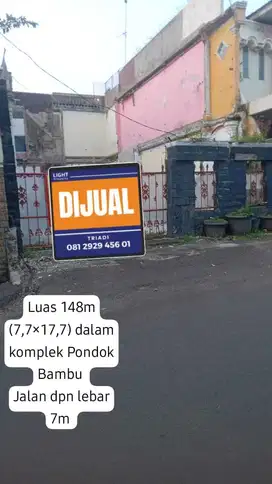 Tanah 148m Pondok Bambu Jakarta Timur
