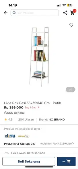 Rak sudut informa besi