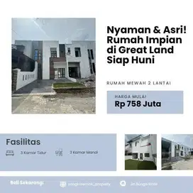 Nyaman & Asri! Rumah Impian di Great Land Siap Huni