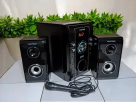 Salon Speaker POLYTRON PMA 2.1CH + Karaoke segel likenew