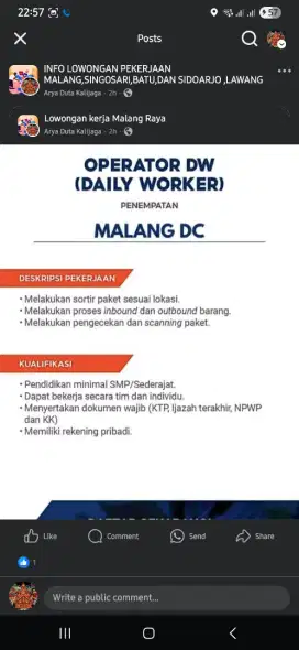 Daily worker SPX Express