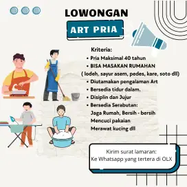 Dibutuhkan ART / PRT Pria