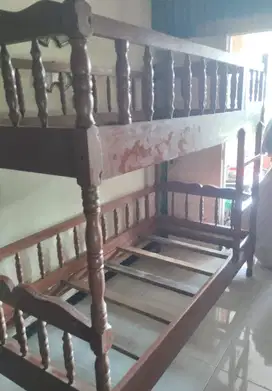 Jual ranjang 2 tingkat kayu jati