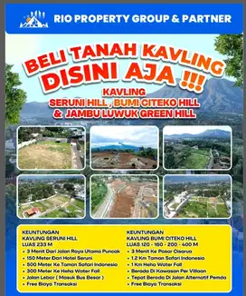 Tanah kapling stretegis siap bangun