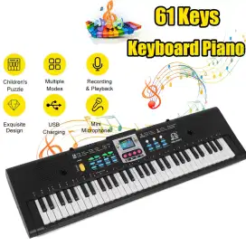 Mainan Anak Piano Digital Elektrik 61 Keys With Mic - MQ6185