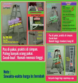 Tangga lipat almunium GARUDA 2.0 mtr.