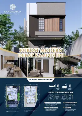 Jual rumah kos baru, 6 kamar dekat ipb