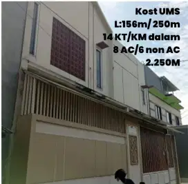 Dijual kost Eksklusif UMS 14 kamar