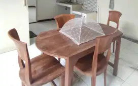 Jual meja kursi set kayu bekas