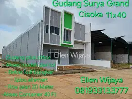 Gudang Ready Siap Pakai Surya Grand Cisoka Tangerang akses mudah