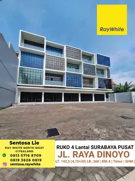 Dijual / Disewakan 5 unit Ruko Dinoyo - Surabaya Pusat - Baru 4 Lantai