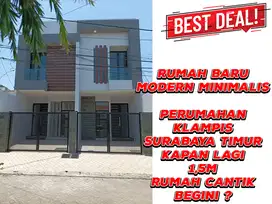 MURAH KLAMPIS WISMA MUKTI 1M-an Rumah Baru Surabaya Timur Minimalis