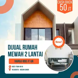 rumah 2 lantai dijual di Medan johor