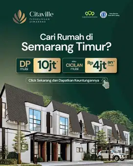 DIJUAL RUMAH BARU PERUMAHAN CITAVILLE, PEDURUNGAN SEMARANG