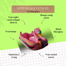 bikin wisata air mu ramai!,sepeda air gowes fiberglass.