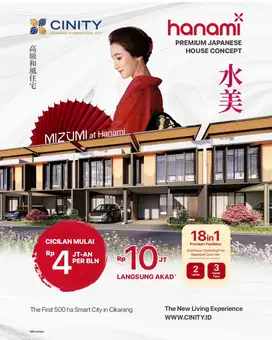 Rumah 2 Lantai Cicilan 4jtaan Lokasi Strategis depan Mall Cinity