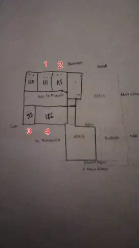 DIJUAL 4 UNIT (2 RUMAH SUDAH JADI & 2 KAVLING) di SRATEN DEKAT PASAR