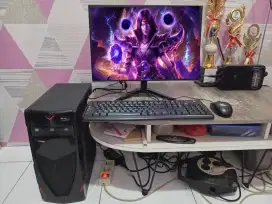 PC GAMING DESIGN LIVE + LCD + RAM 8 GB + HD 500 GB + GAMES FILM LAGU