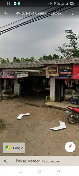 Jalan raya Cisauk-legok,jual cepat,area BSD tahap 2Exit
