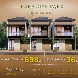 RUMAH 2 LANTAI CLUSTER PARADISE DEKAT MALL NIPAH MTOS