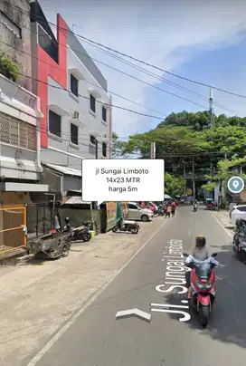 Jl Sungai Limboto 14x23 MTR dekat Veteran Latimojong