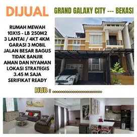 Jual rugi rumah mewah 3 lantai. Galaxy Bekasi