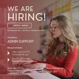 Lowongan Kerja Admin Support